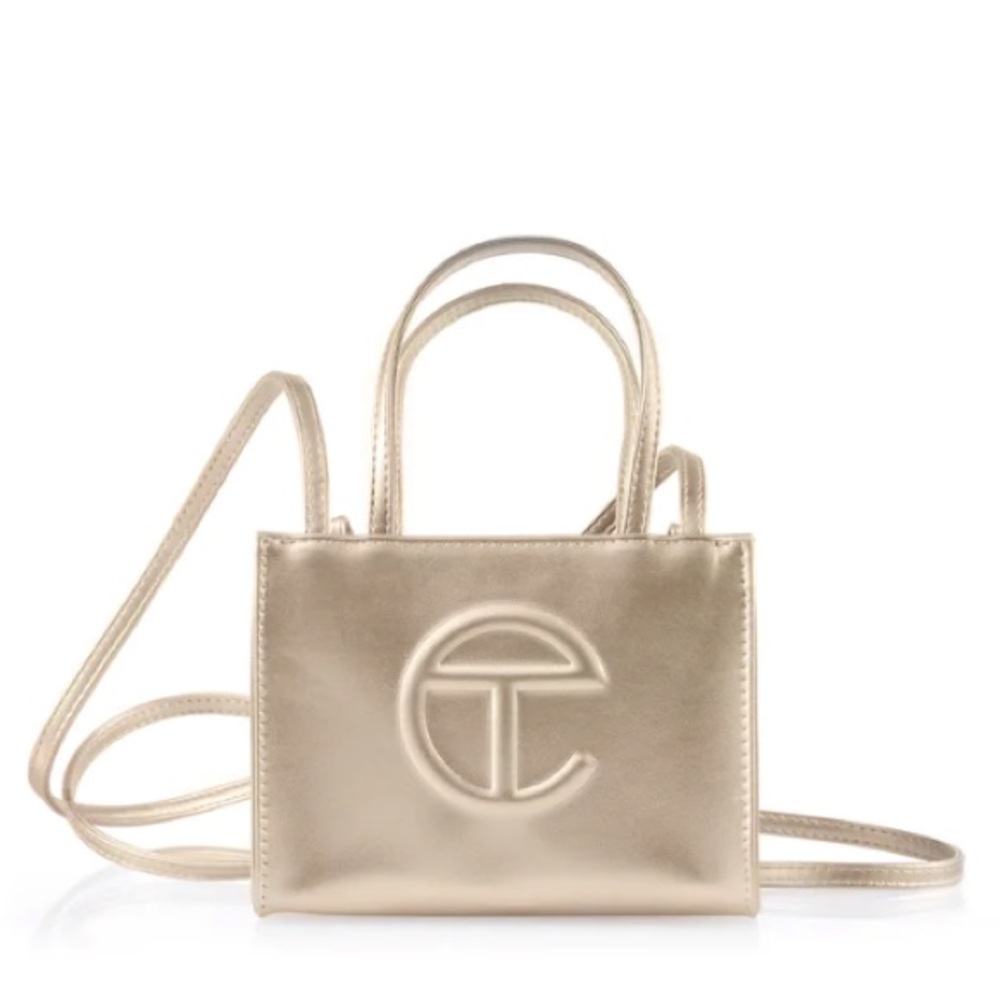 [SOLD] TELFAR Small Gold Shopping Bag